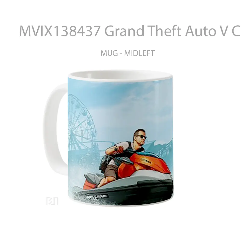 Mug Grand Theft Auto V Cash Carry Gelas Keramik Unik - All-side / Desain