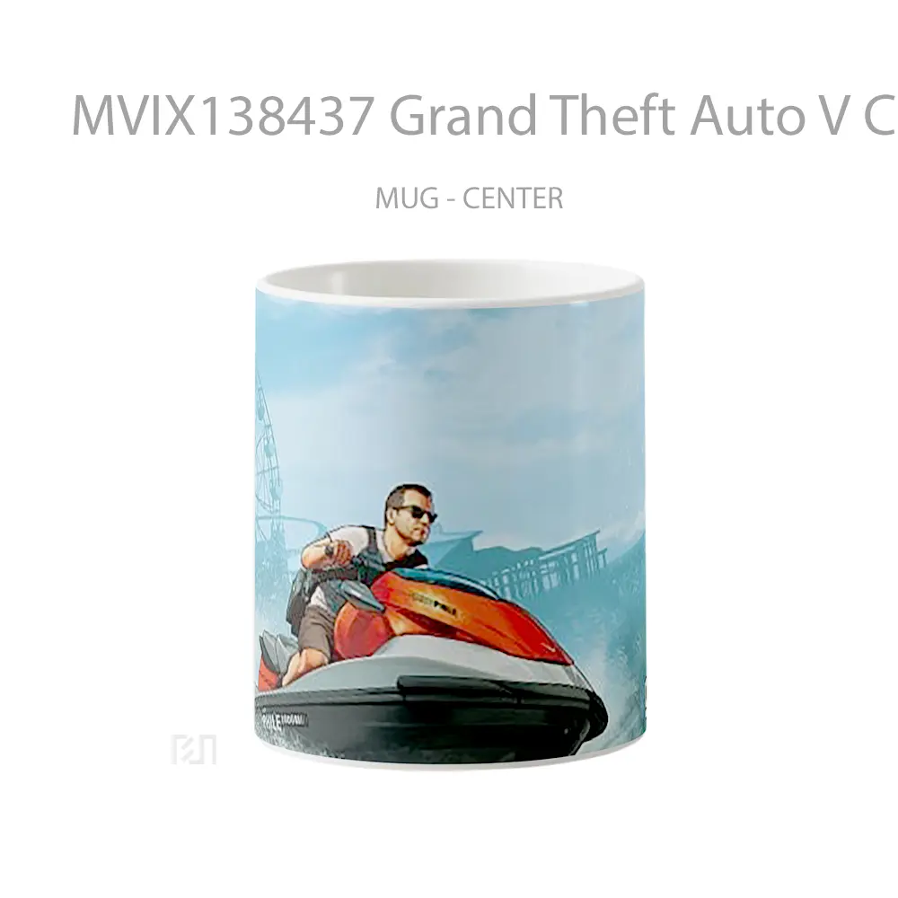 Mug Grand Theft Auto V Cash Carry Gelas Keramik Unik