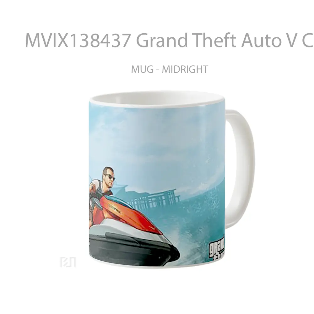 Mug Grand Theft Auto V Cash Carry Gelas Keramik Unik - All-side / Desain