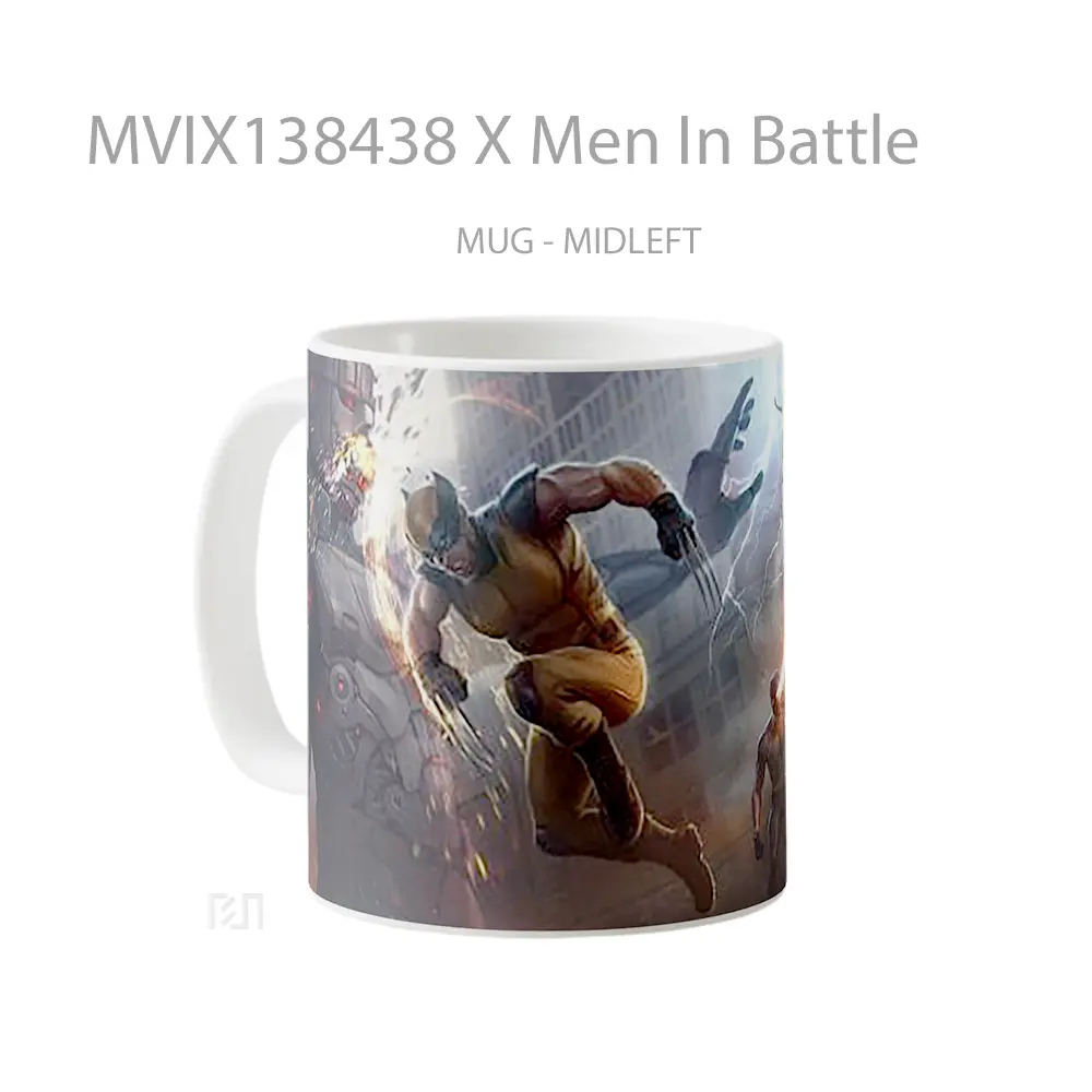 Mug X Men In Battle Gelas Keramik Unik - All-side / Desain