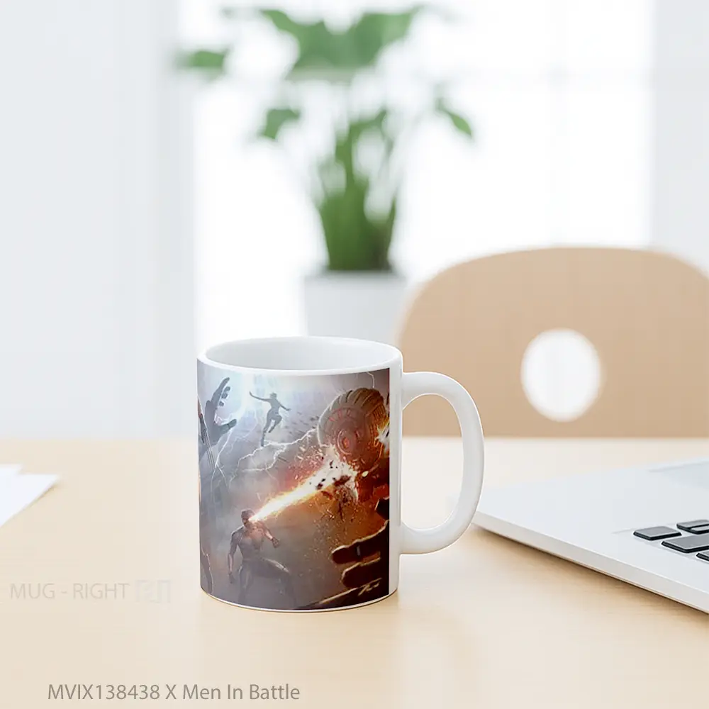 Mug X Men In Battle Gelas Keramik Unik - All-side / Desain