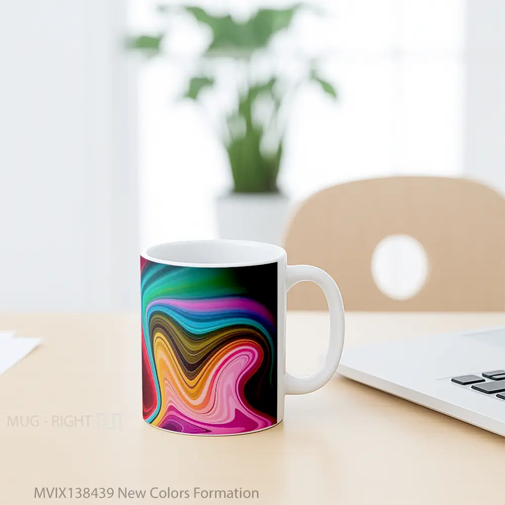 Mug New Colors Formation Gelas Keramik Unik - All-side / Desain