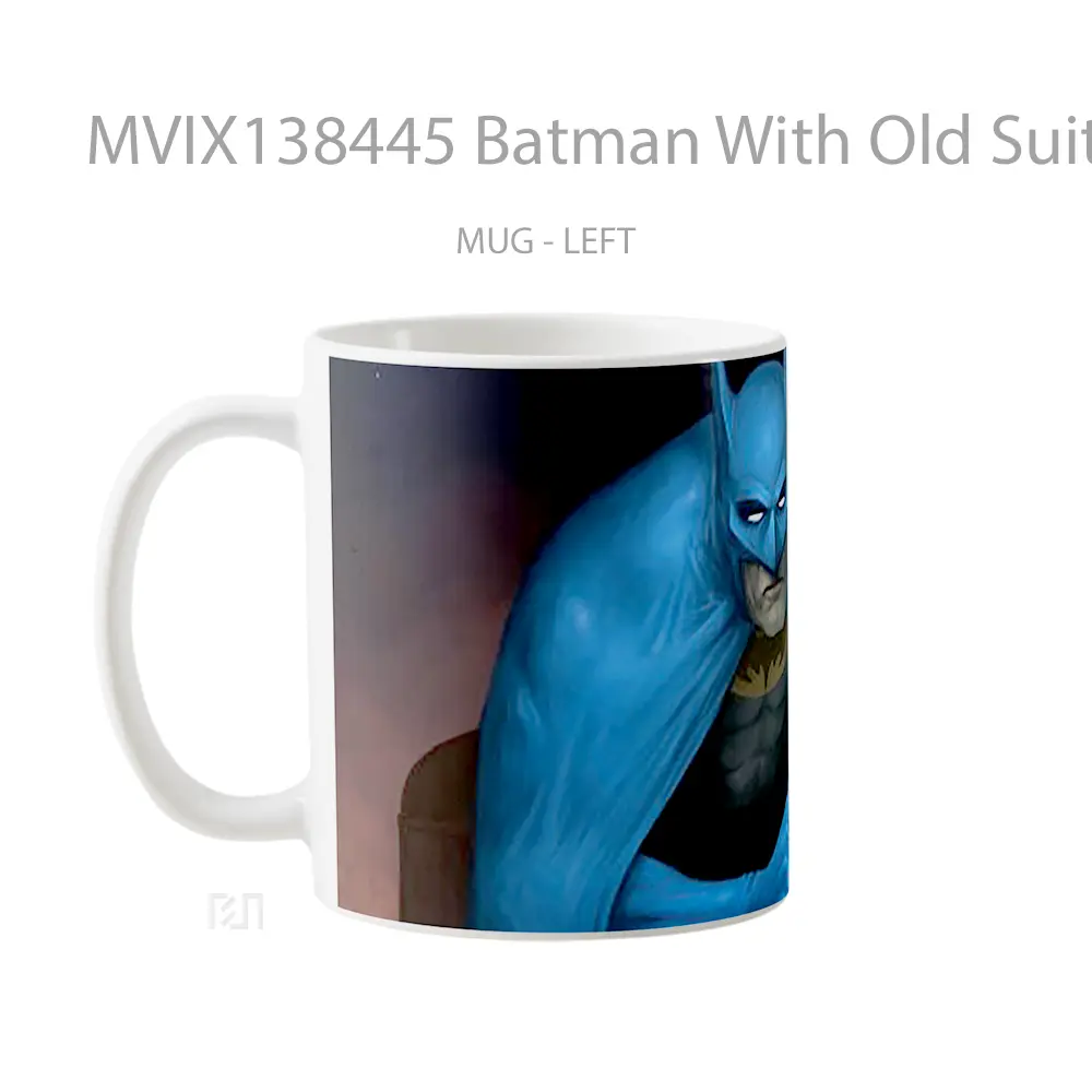 Mug Batman With Old Suit Gelas Superhero - All-side / Desain