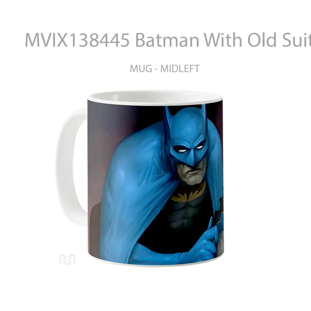 Mug Batman With Old Suit Gelas Superhero - All-side / Desain