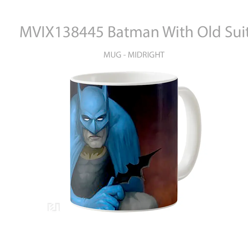 Mug Batman With Old Suit Gelas Superhero - All-side / Desain