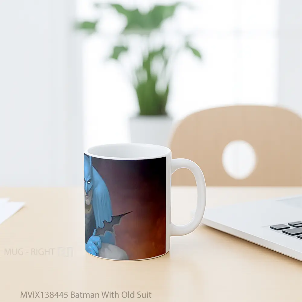 Mug Batman With Old Suit Gelas Superhero - All-side / Desain