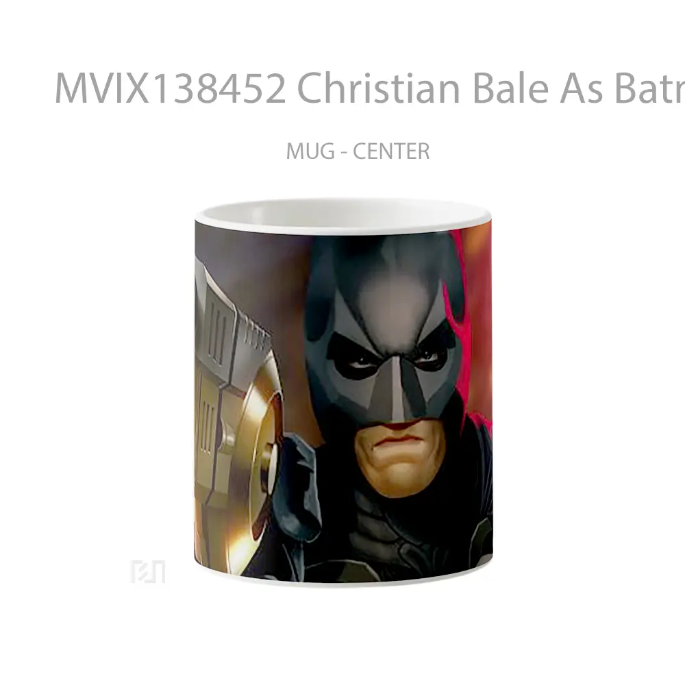 Mug Christian Bale As Batman Fanart Gelas Superhero