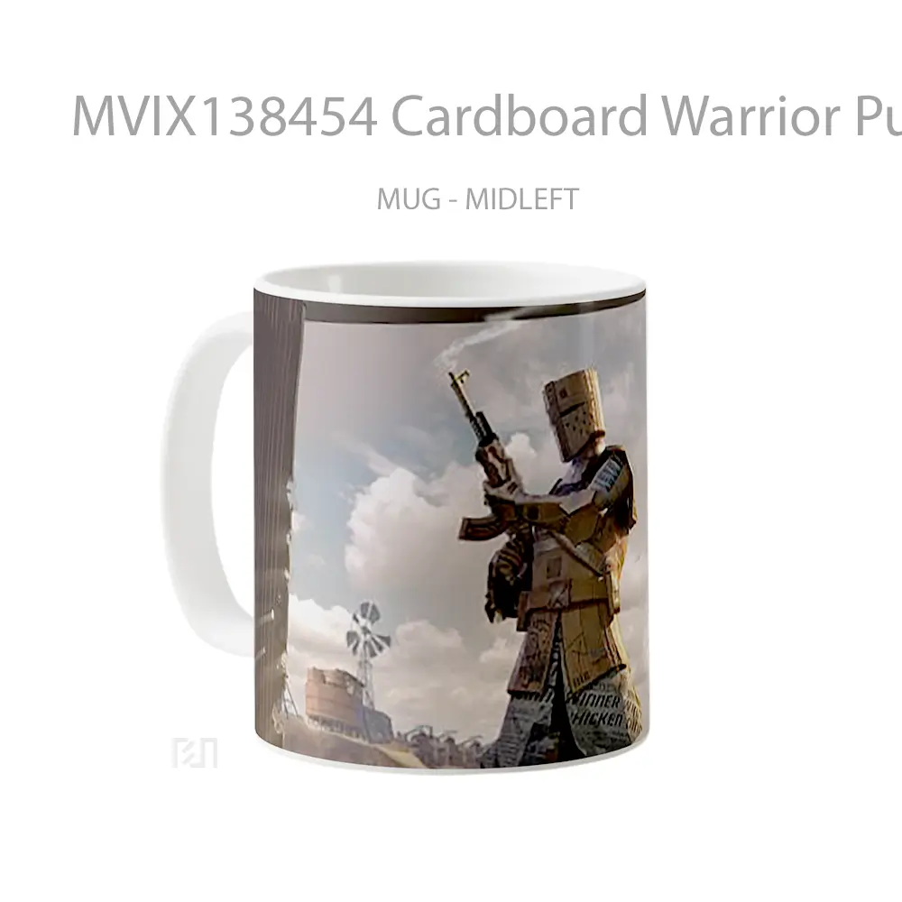 Mug Cardboard Warrior Pubg Cangkir Gamer - All-side / Desain