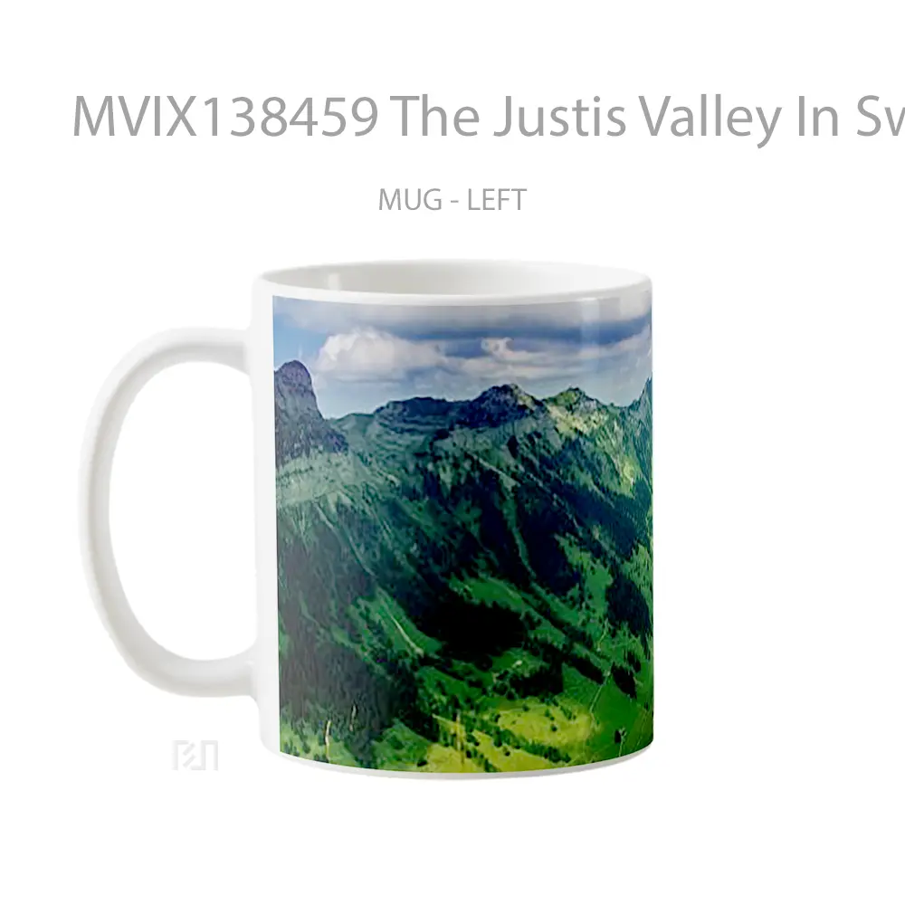 Mug The Justis Valley In Switzerland Gelas Pemandangan Alam - All-side / Desain