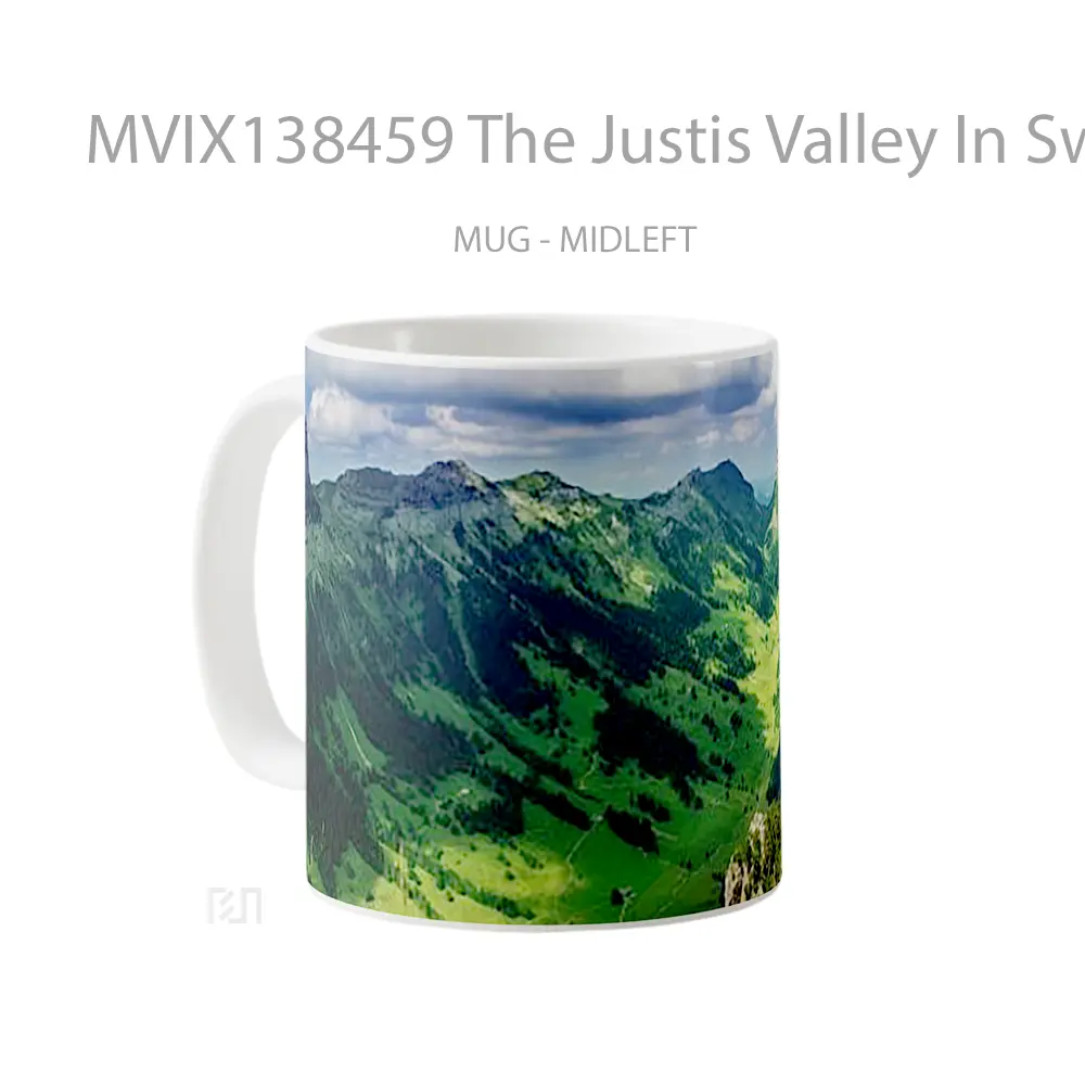 Mug The Justis Valley In Switzerland Gelas Pemandangan Alam - All-side / Desain