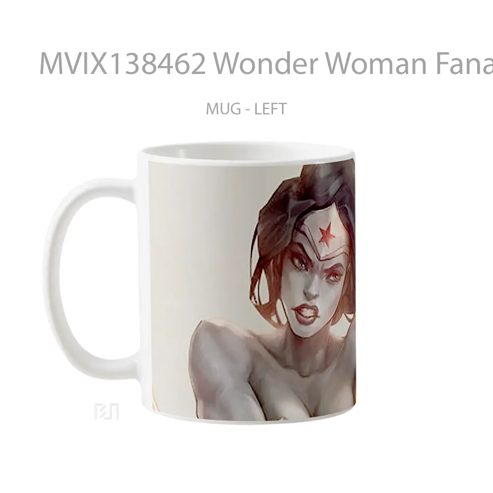 Mug Wonder Woman Fanart V4 Gelas Superhero - All-side / Desain