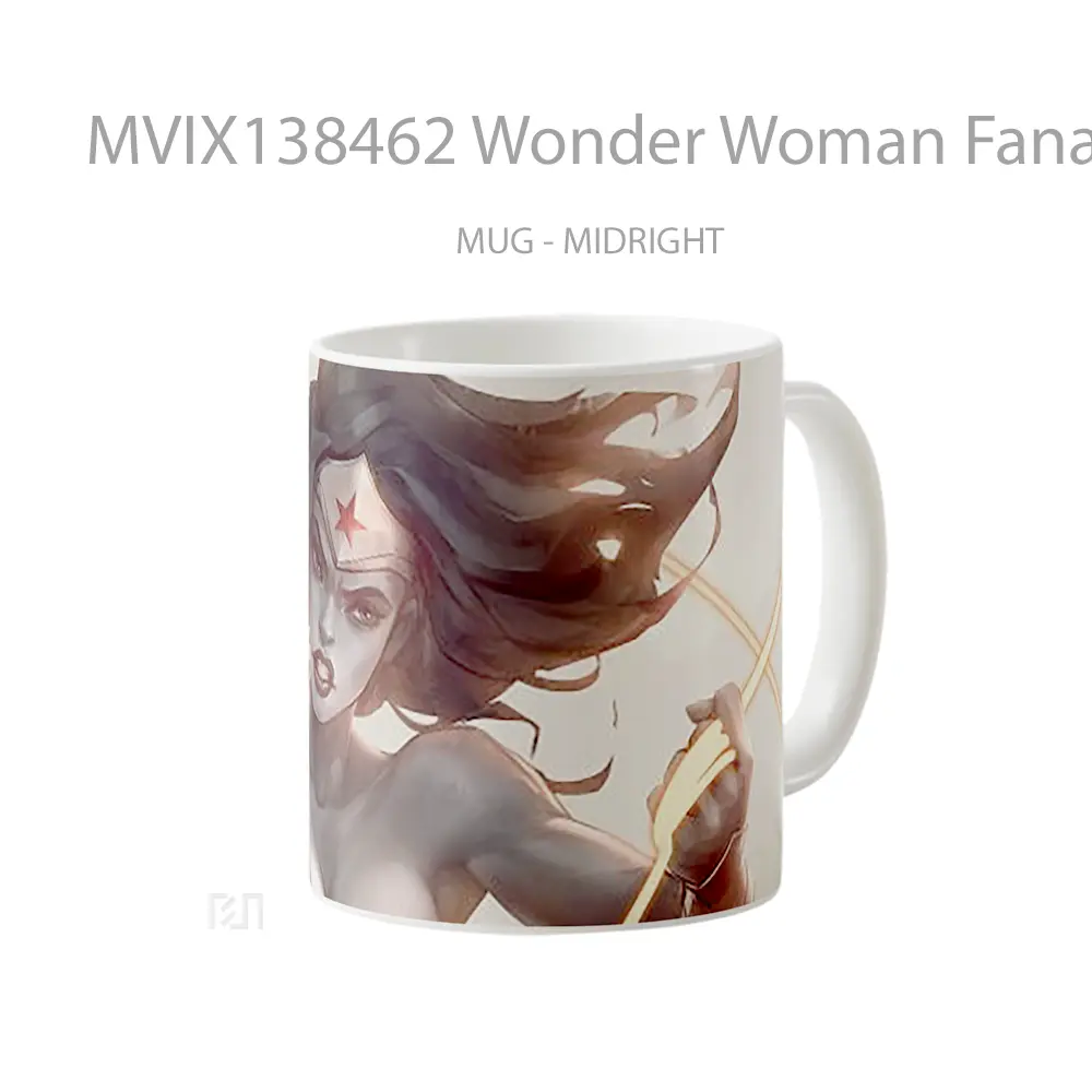 Mug Wonder Woman Fanart V4 Gelas Superhero - All-side / Desain