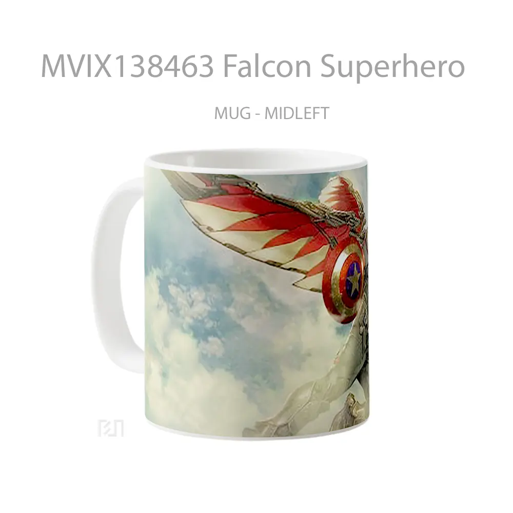Mug Falcon Superhero Gelas Superhero - All-side / Desain