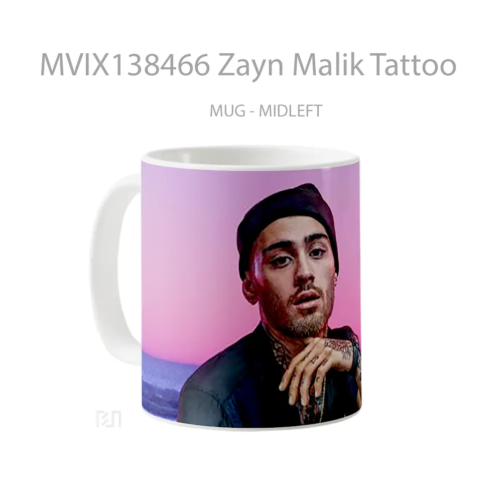 Mug Zayn Malik Tattoo Gelas Keramik Unik - All-side / Desain