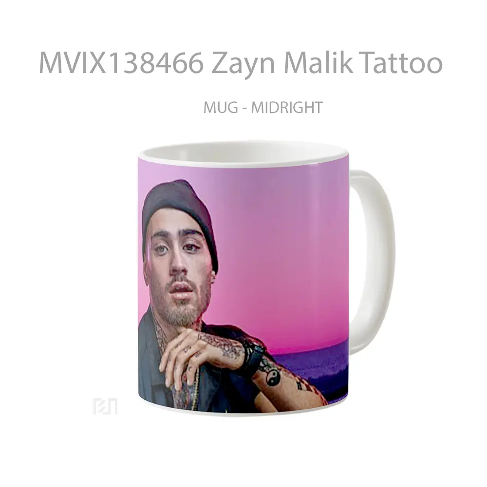 Mug Zayn Malik Tattoo Gelas Keramik Unik - All-side / Desain
