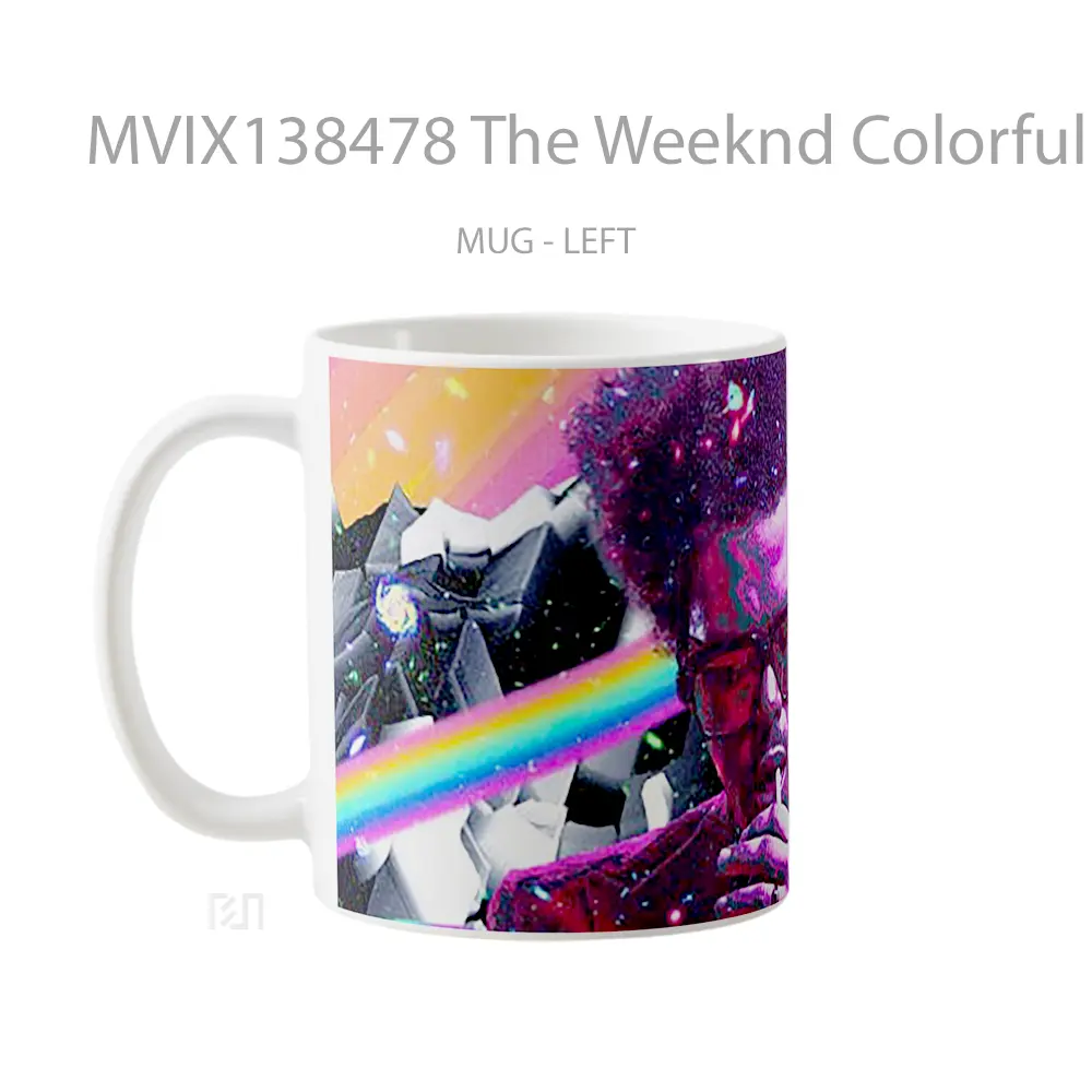 Mug The Weeknd Colorful Art Gelas Keramik Unik - All-side / Desain