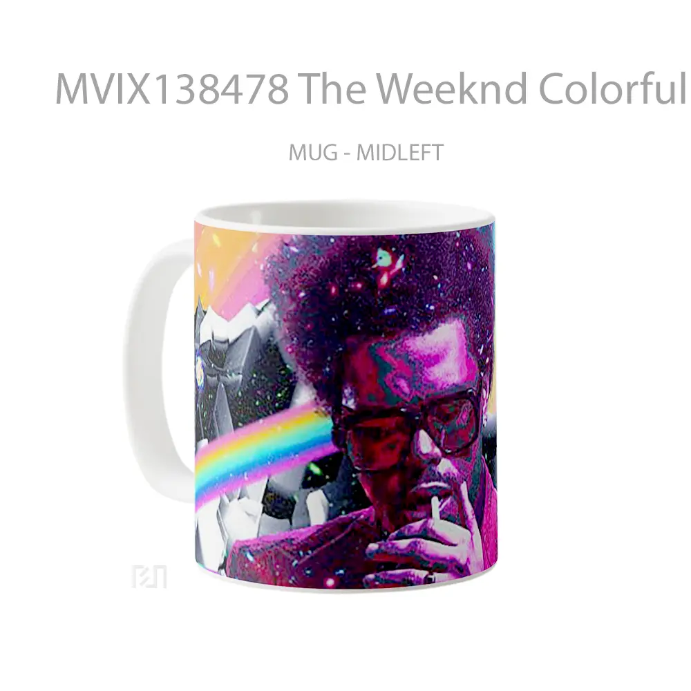 Mug The Weeknd Colorful Art Gelas Keramik Unik - All-side / Desain