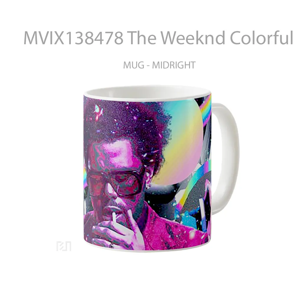 Mug The Weeknd Colorful Art Gelas Keramik Unik - All-side / Desain