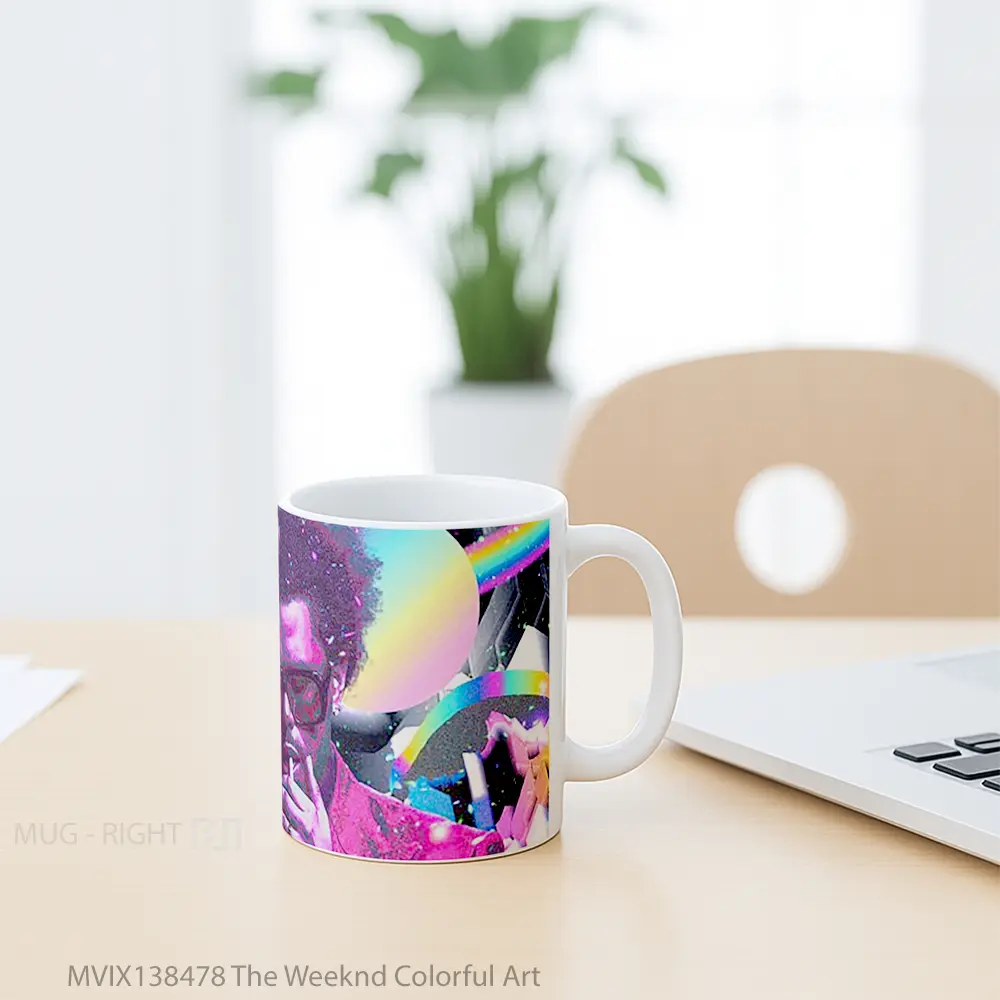 Mug The Weeknd Colorful Art Gelas Keramik Unik - All-side / Desain