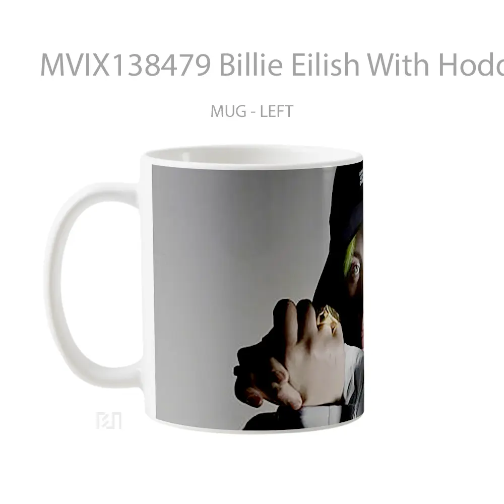 Mug Billie Eilish With Hoddie Gelas Selebriti - All-side / Desain