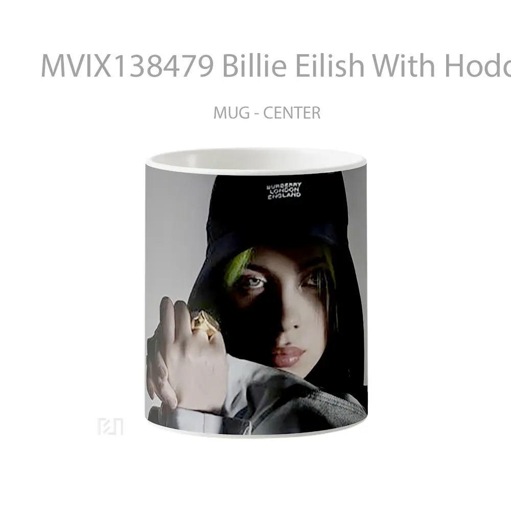 Mug Billie Eilish With Hoddie Gelas Selebriti