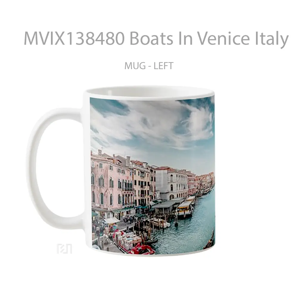 Mug Boats In Venice Italy Gelas Keramik Unik - All-side / Desain