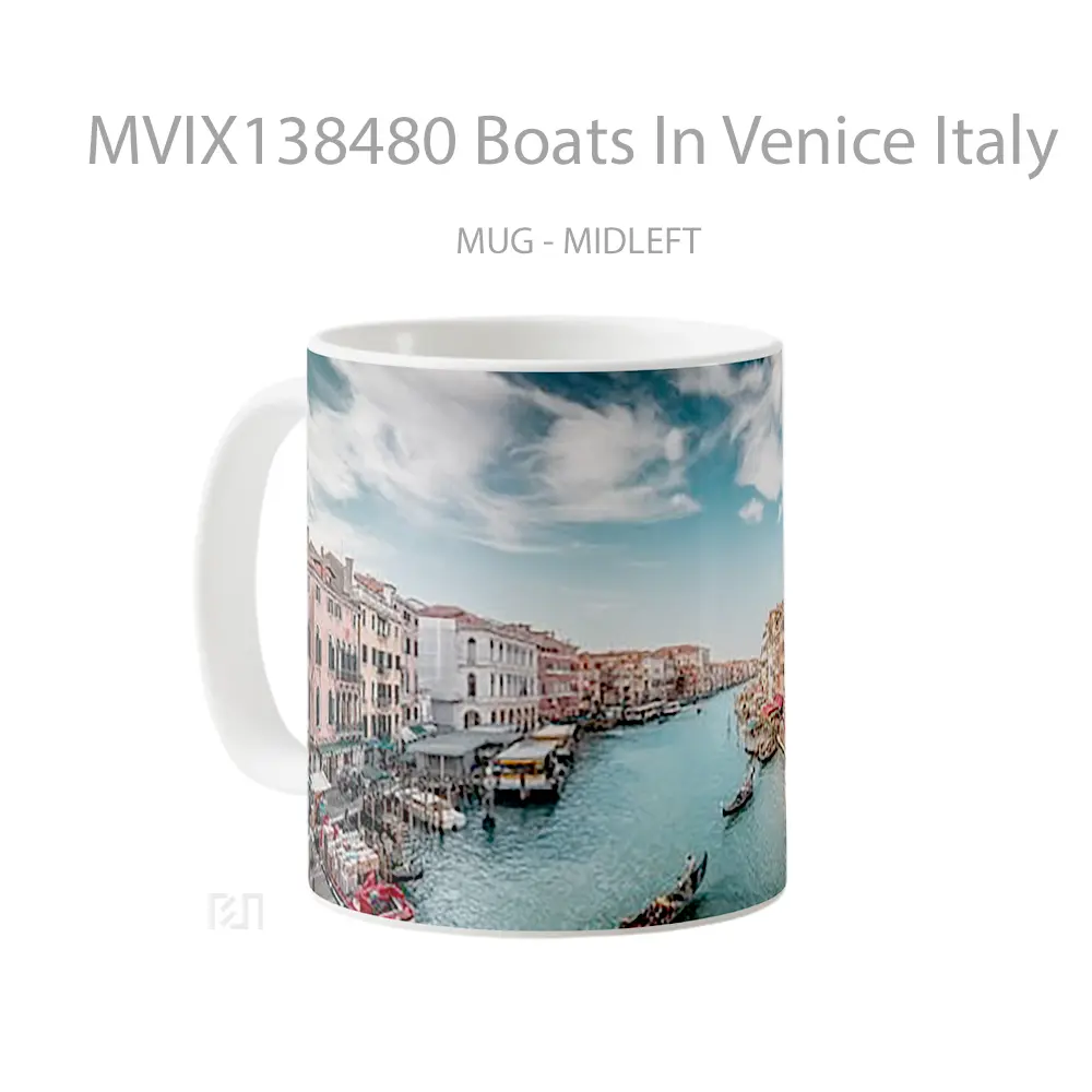 Mug Boats In Venice Italy Gelas Keramik Unik - All-side / Desain