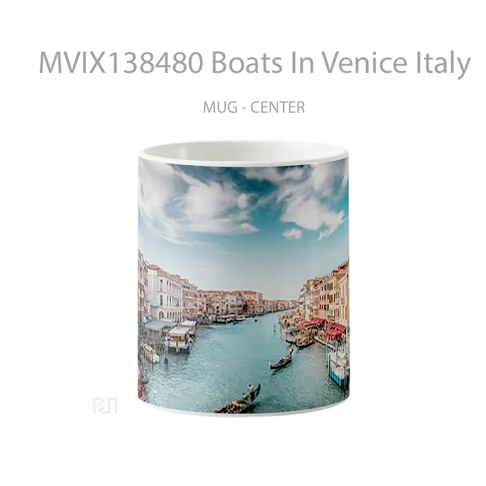 Mug Boats In Venice Italy Gelas Keramik Unik