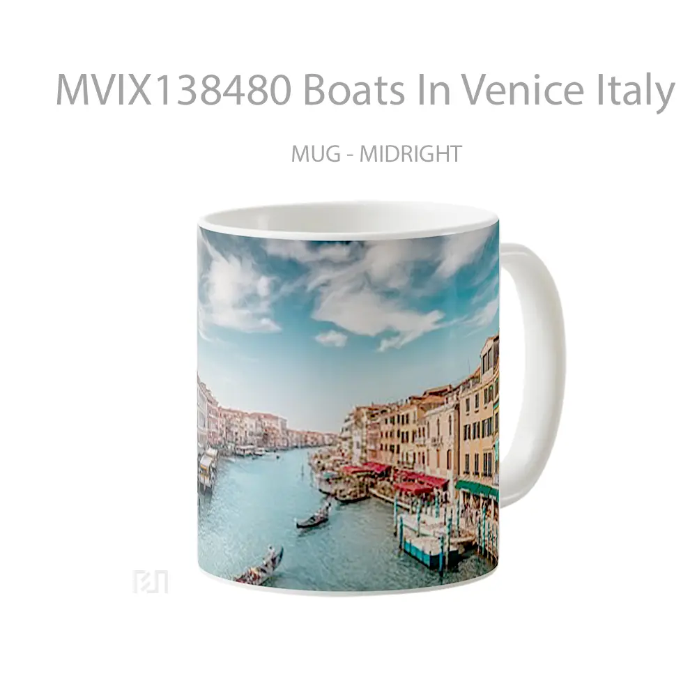 Mug Boats In Venice Italy Gelas Keramik Unik - All-side / Desain