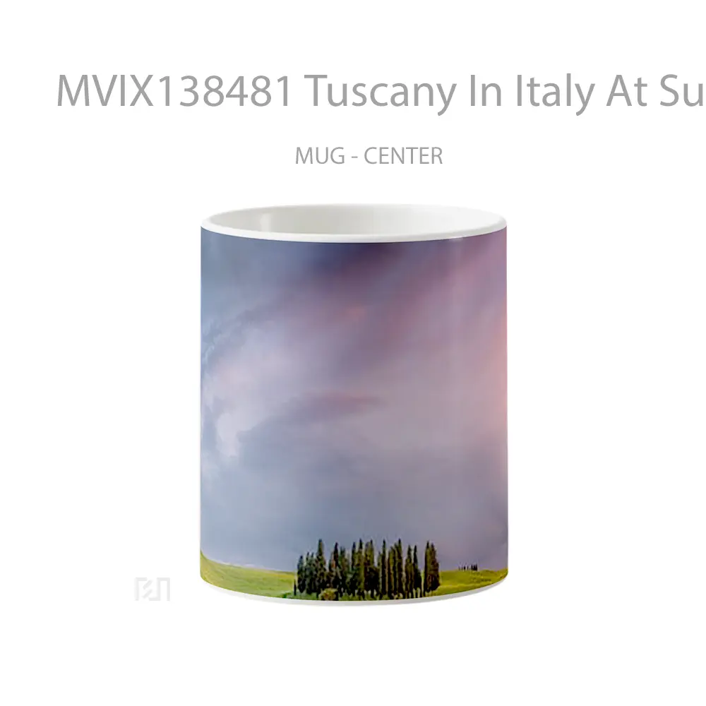 Mug Tuscany In Italy At Sunset Gelas Pemandangan Alam
