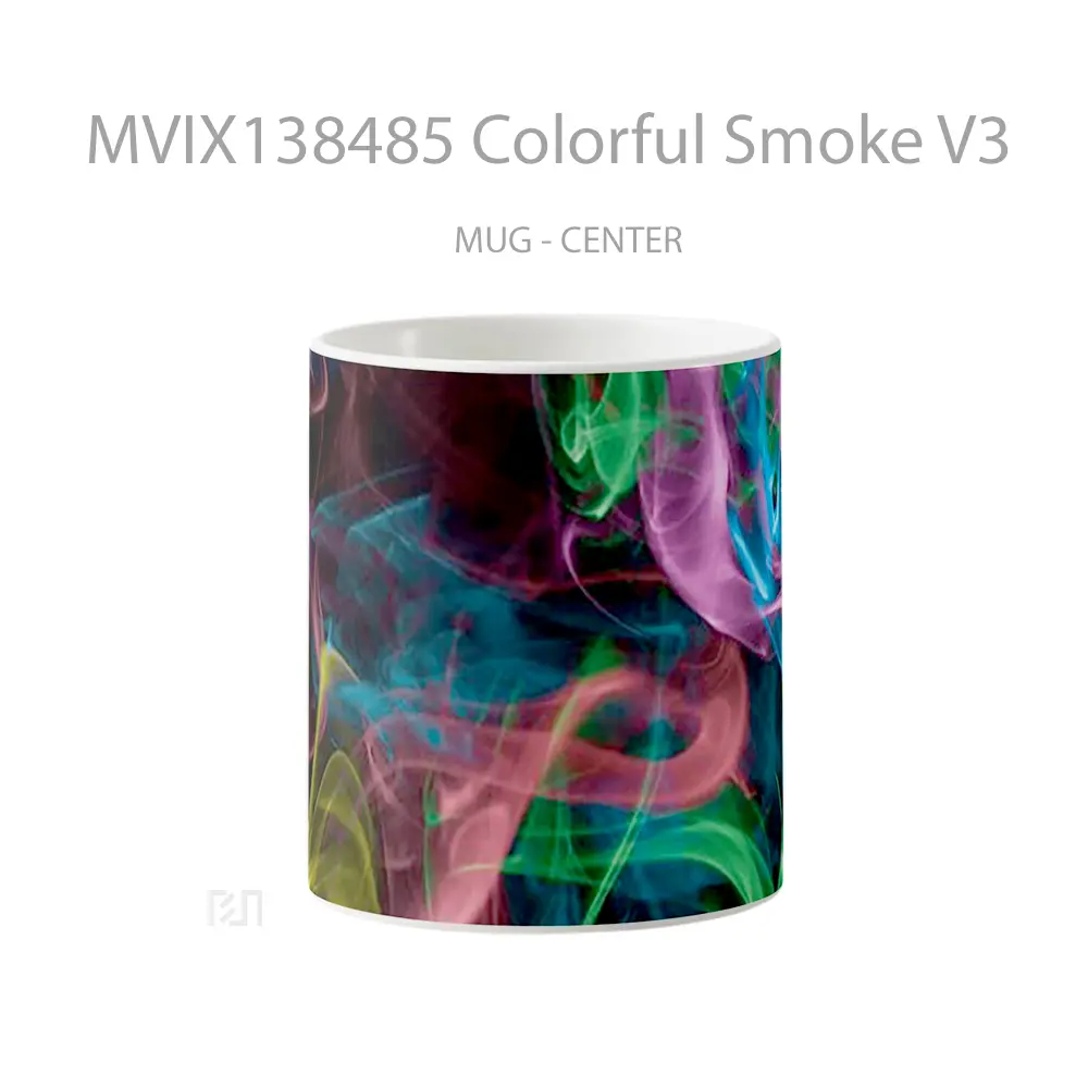 Mug Colorful Smoke V3 Gelas Keramik Unik