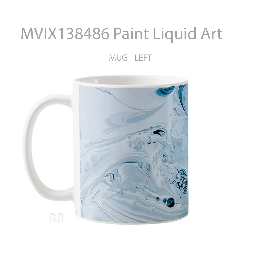 Mug Paint Liquid Art Gelas Keramik Unik - All-side / Desain