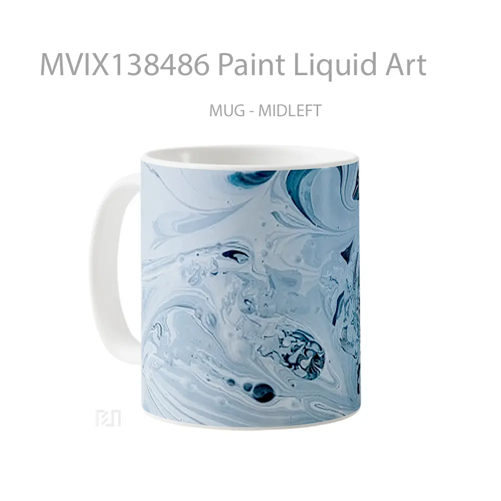 Mug Paint Liquid Art Gelas Keramik Unik - All-side / Desain