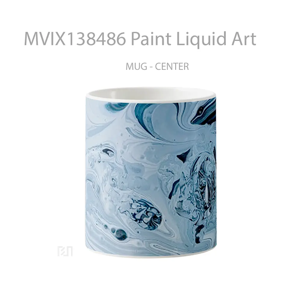 Mug Paint Liquid Art Gelas Keramik Unik