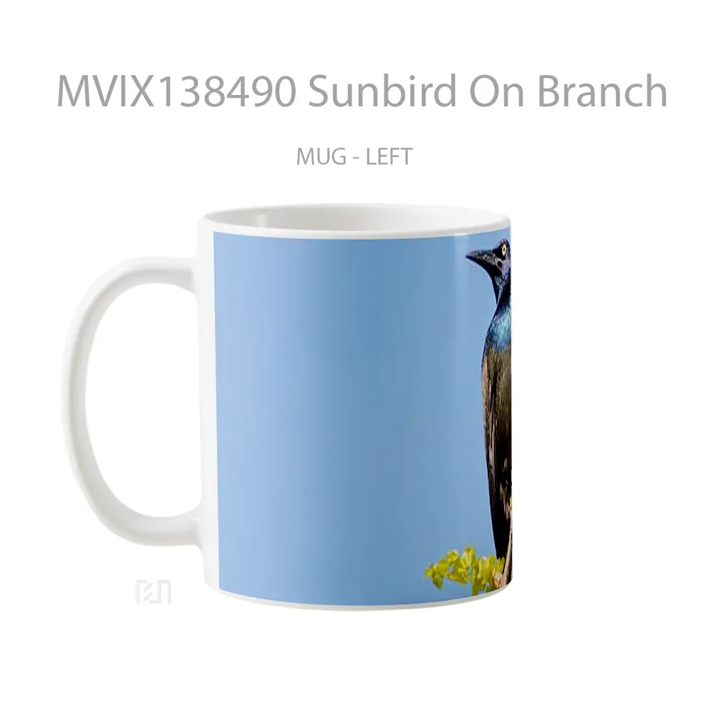 Mug Sunbird On Branch Gelas Keramik Unik - All-side / Desain