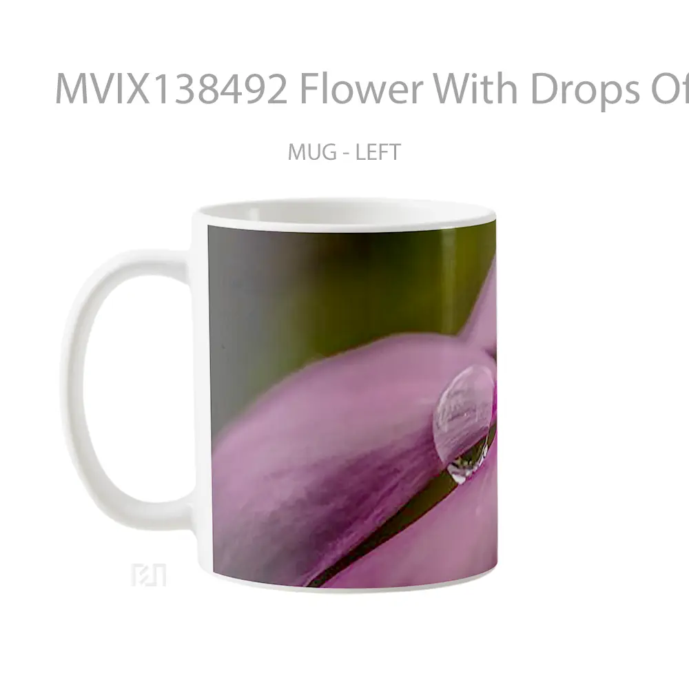 Mug Flower With Drops Of Water Gelas Pemandangan Alam - All-side / Desain