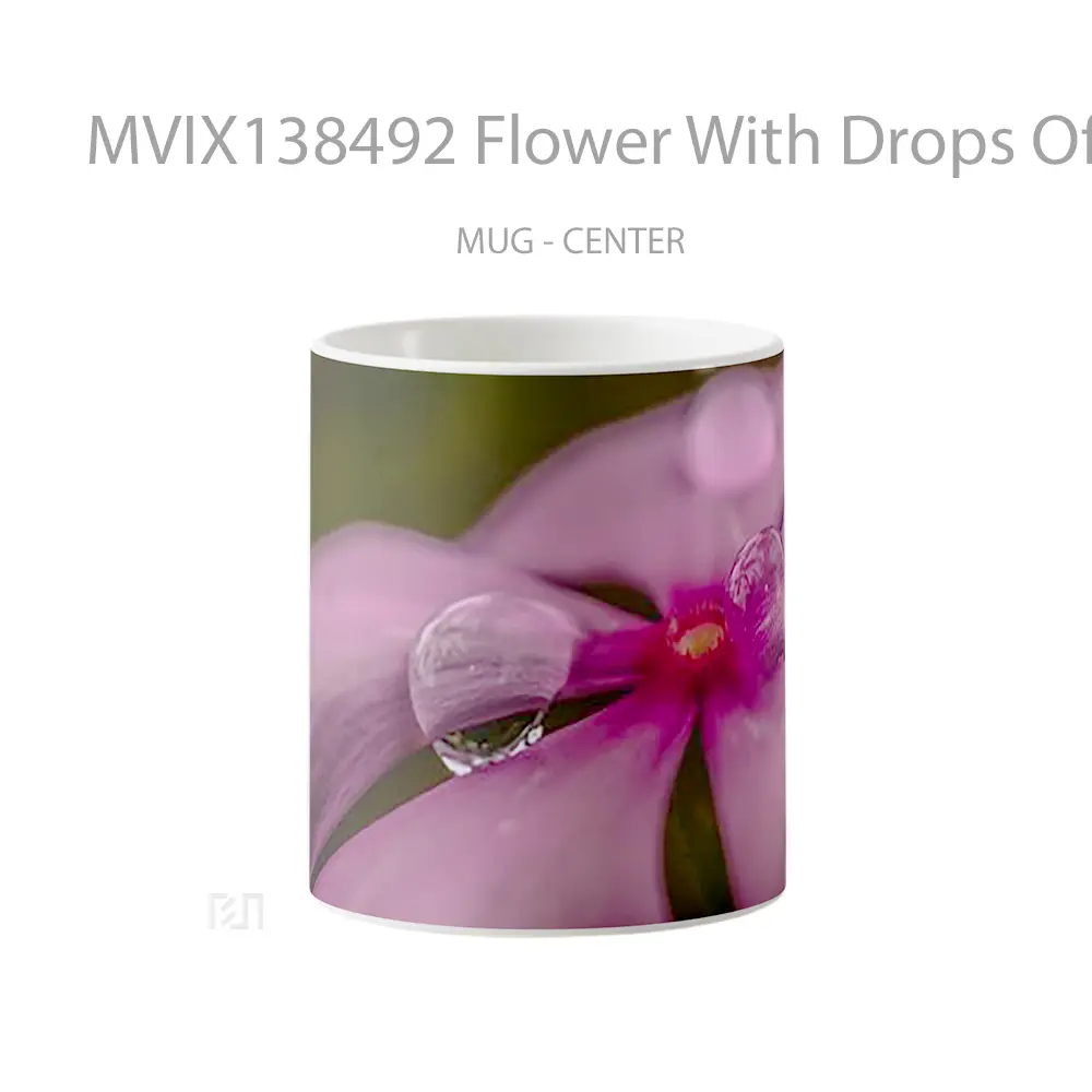 Mug Flower With Drops Of Water Gelas Pemandangan Alam