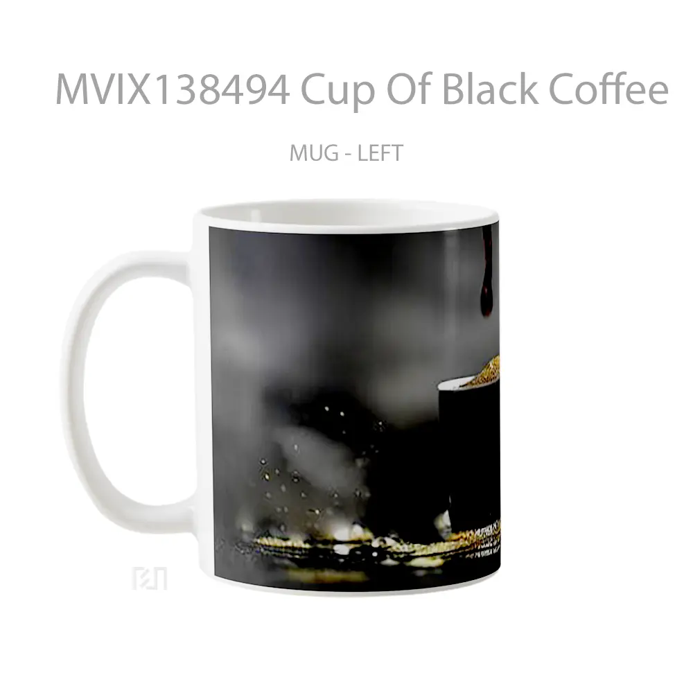 Mug Cup Of Black Coffee Cangkir Kopi - All-side / Desain