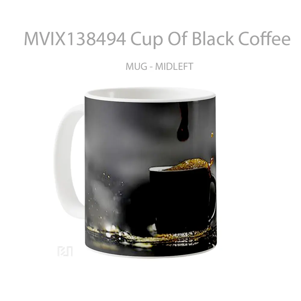 Mug Cup Of Black Coffee Cangkir Kopi - All-side / Desain