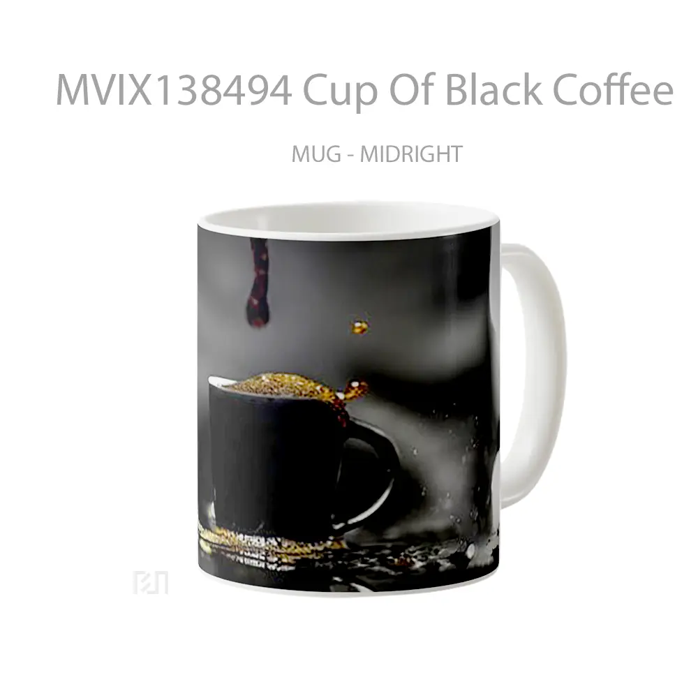 Mug Cup Of Black Coffee Cangkir Kopi - All-side / Desain