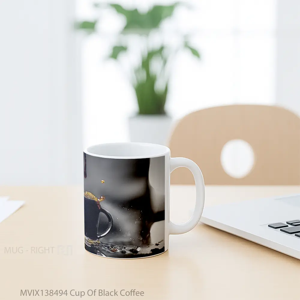 Mug Cup Of Black Coffee Cangkir Kopi - All-side / Desain