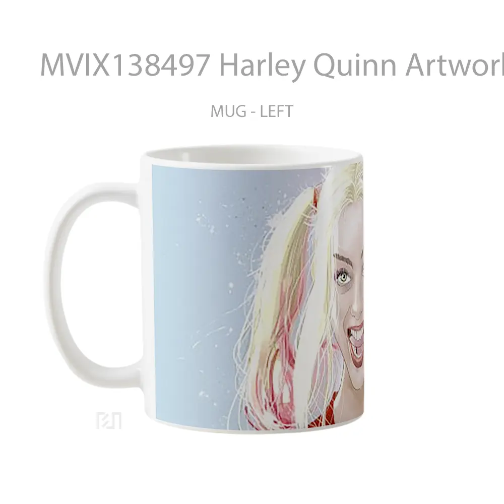 Mug Harley Quinn Artwork Gelas Seni Modern - All-side / Desain