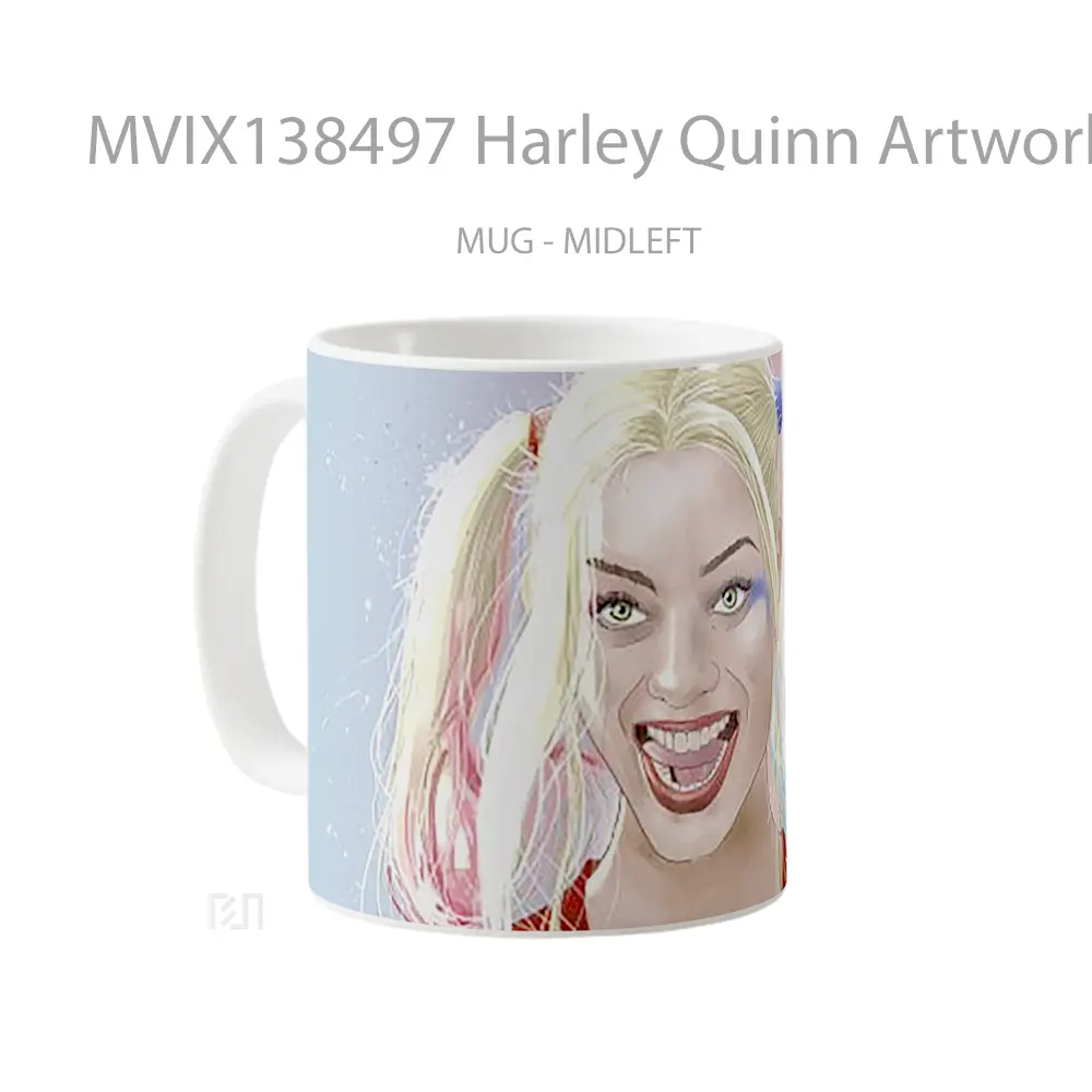Mug Harley Quinn Artwork Gelas Seni Modern - All-side / Desain