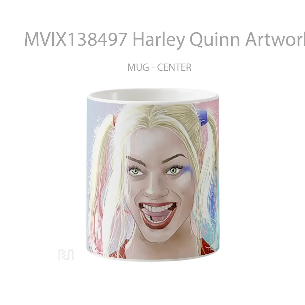 Mug Harley Quinn Artwork Gelas Seni Modern