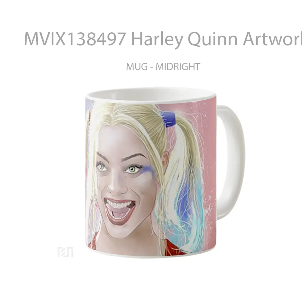Mug Harley Quinn Artwork Gelas Seni Modern - All-side / Desain