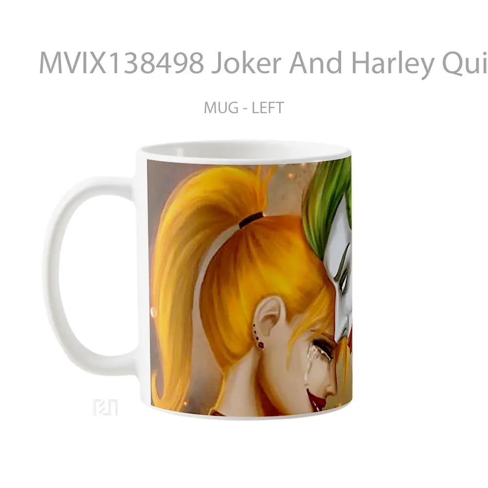 Mug Joker And Harley Quinn Fanart V2 Gelas Superhero - All-side / Desain