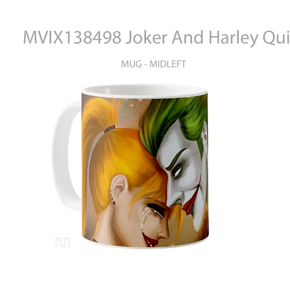 Mug Joker And Harley Quinn Fanart V2 Gelas Superhero - All-side / Desain