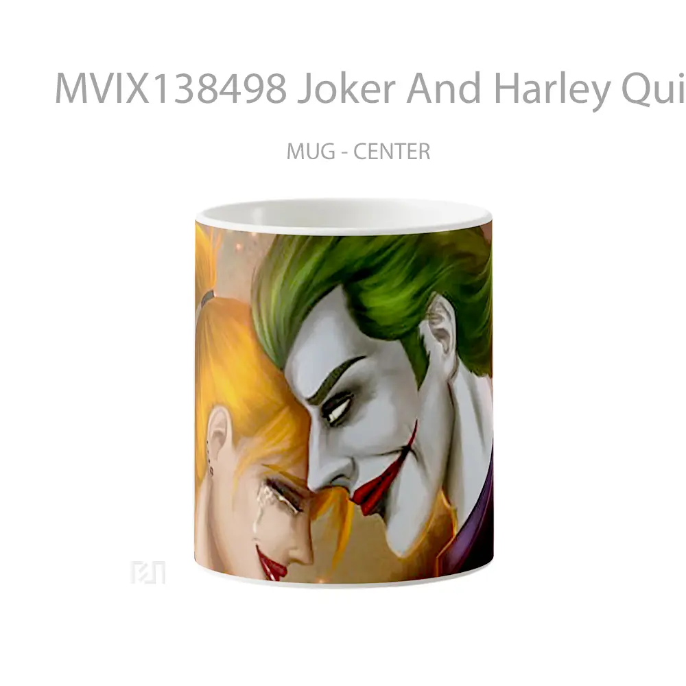 Mug Joker And Harley Quinn Fanart V2 Gelas Superhero