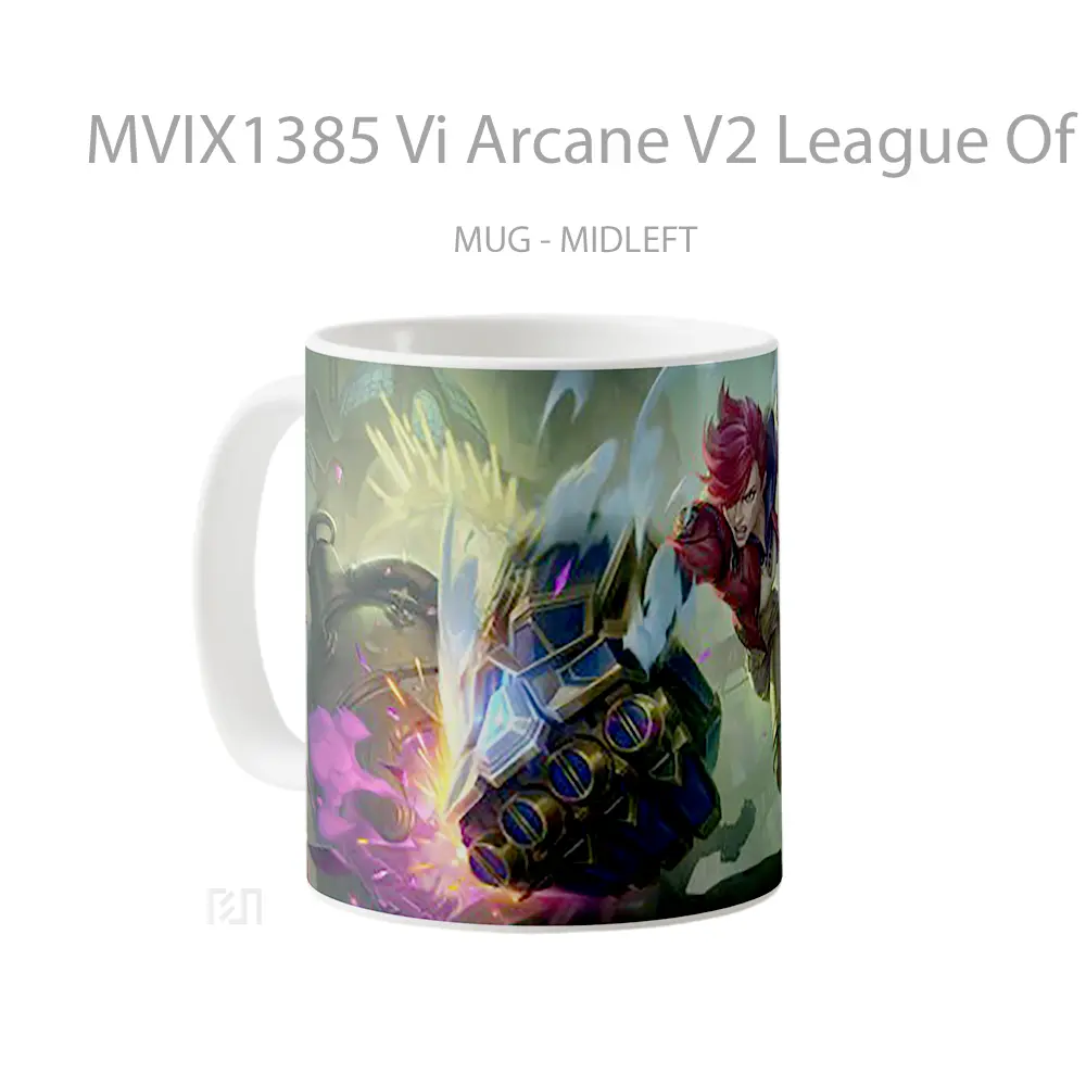 Mug Vi Arcane V2 League Of Legends Cangkir Gamer - All-side / Desain