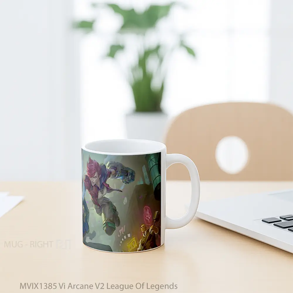 Mug Vi Arcane V2 League Of Legends Cangkir Gamer - All-side / Desain